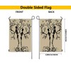 Mugod Garden Flag Skeleton Tree Gothic Cross Stitch Chart Decorative
