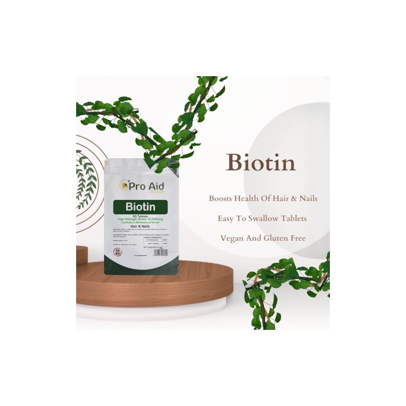 Biotin 10,000mcg Tablets | Hair & Skin Support Supplement |