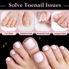 Kiiwah 130 Pcs Toes Nail Forms for Polygel, Reusable Square