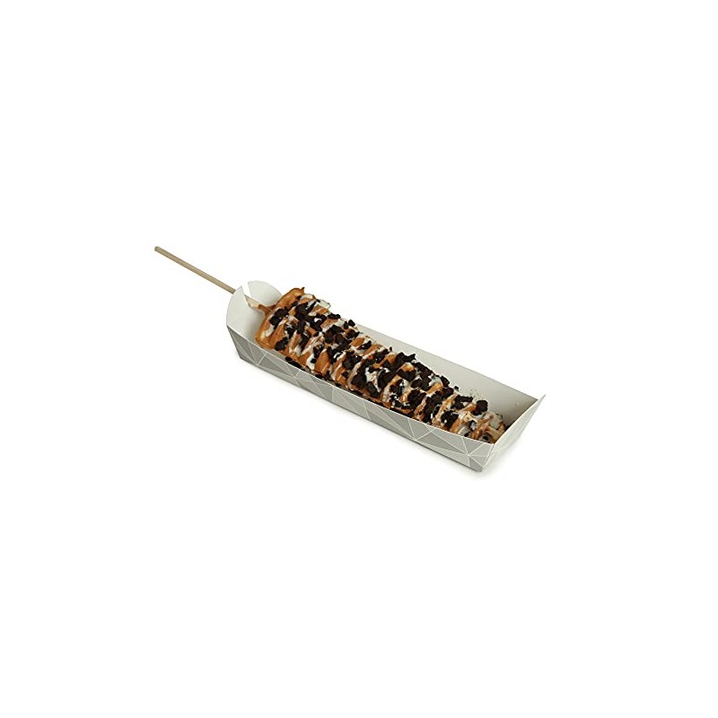 Sephra Long Waffle Trays (100 Pieces) – Disposable Takeaway for