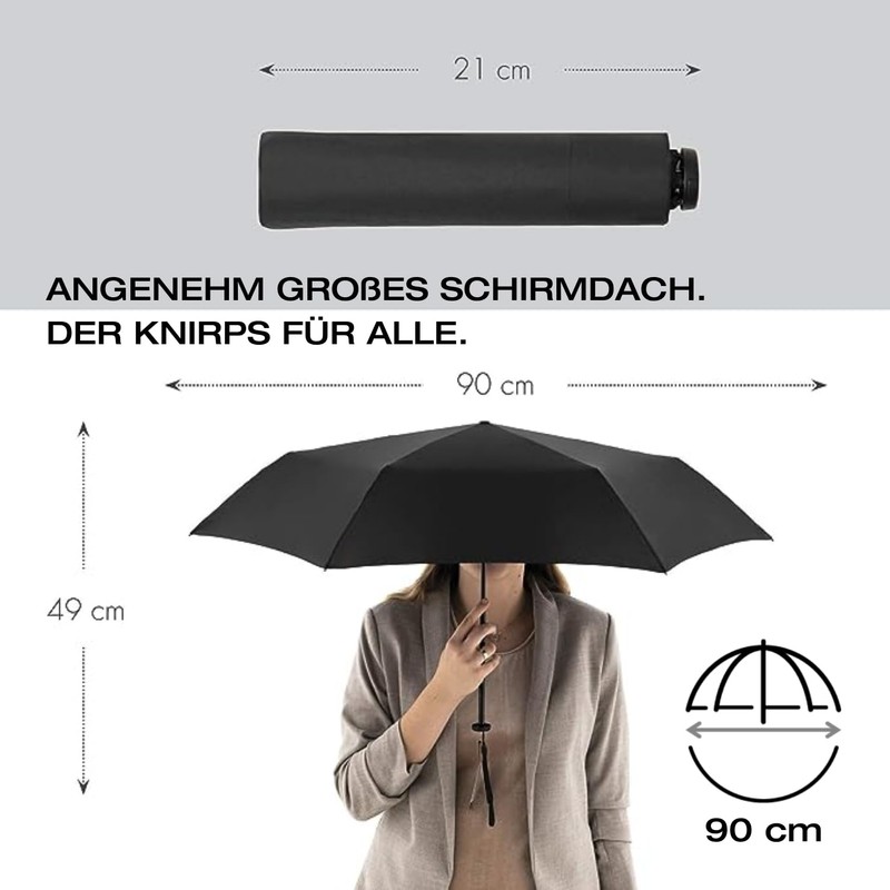 Knirps Ultra I.030 Slim Manual Pocket Umbrella - Lightest 115