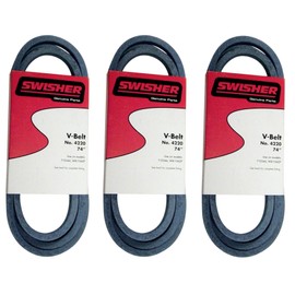 Swisher 4220 74-Inch Belt - Fits Select 44-in, 42-in and 22-in Mowers (3 Pack)