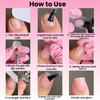 GlimightyX Toe Dual Forms for Polygel,140Pcs Poly Gel Toenail Forms