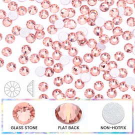 SS10 Flatback Rhinestones - 1440pcs Glass Nail Gems Crystals for Makeup Bags, Shoes & DIY Decoration - Champagne