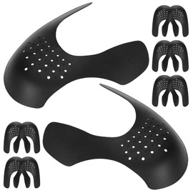 welsberg 5 Pairs Anti-Wrinkle Shoe Crease Protectors UK 6-11, Toe Box Shields, Shoe Guards, Shoe Crease Preventers for Sneakers Sports Shoes, black