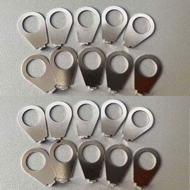 20pcs Guitar Knobs Pointer Plate Indicator Washers For Gibson LP Electric Guitar (20pcs Silver)