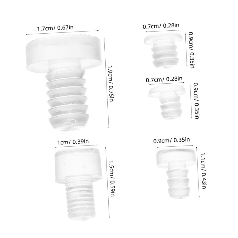 TEHAUX 50pcs Collision Pads Clear Rubber Grippers for Furniture Cabinet