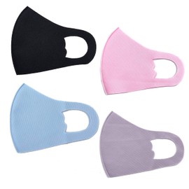 TK FASHION MASK Kids Washable Reusable Face Mask Comfortable Set of 3 or 4 Colors 4 SET (No Image)