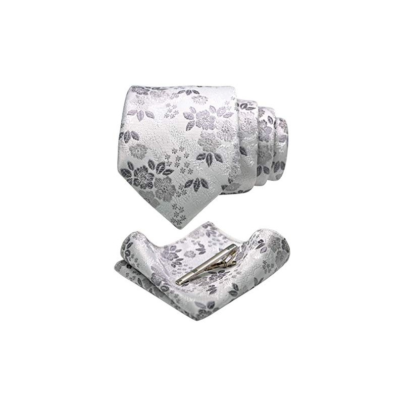 JEMYGINS Mens Floral Ties and Pocket Square Sets with Tie