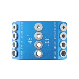 Angle Drill Guide,30 45 90 Degree Angle 4 Sizes Drill Hole Guide Jig, for Angled and Straight Hole, Portable Deck Cable Railing Lag Screw Drilling (Blue)