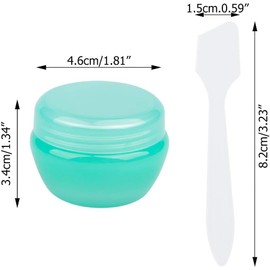 10 paquetes de contenedores de viaje de plástico pequeños para artículos de tocador, Sonku TSA aprobados a prueba de fugas Mini frascos de maquillaje cosméticos rellenables vacíos 20 ml por pieza con 10 paquetes de mini espátulas para crema, limo y muestr