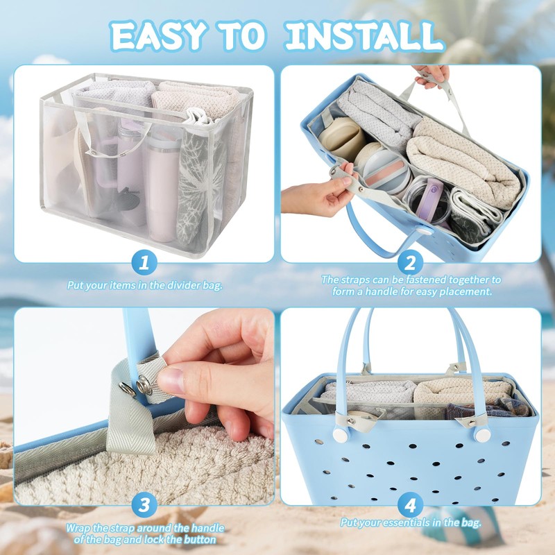 Beach Bag Organizer Lightweight Handbag Organizer for X Large Bag