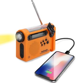 Vbestlife Radio de Alerta MeteorolóGica de Emergencia, Radio de Emergencia Solar con Cargador de TeléFono CelularAM/FM/Radio de Onda Corta LED PortáTil Linterna para Acampar LáMpara de