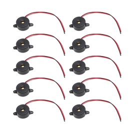 DC 3-24V Buzzer Alarm, 10 Pcs High Decibels Continuous Sounder SFM-20B 2312 Active Piezo Buzzer Buzzerphone Beep Tone Speaker Alarm with Lead Wire