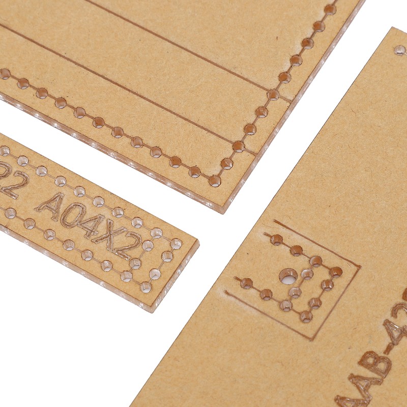 4Pcs Acrylic Template Card Holder DIY HandMade Leather Pattern Drawing