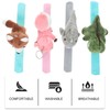 Toyvian Plush Slap Bracelets 4pcs Stuffed Animal Huggers Dog Squirrel