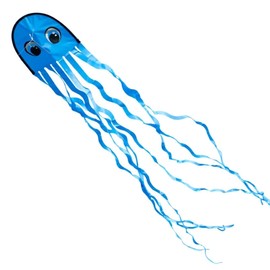 CIM Octopus kite - Draki ADVANCE - PACIFIK - Single line kite for children from 3 years old - measurements: 25x160cm - incl. kite line … (BLUE)