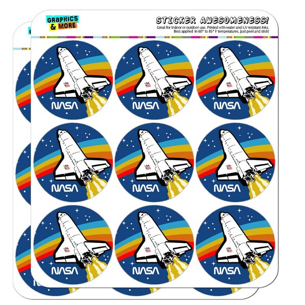NASA Logo Over Space Shuttle with Rainbow Planner Calendar Scrapbooking