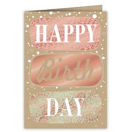 Quire Copper Charm Card Happy Birth Day