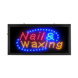 Nail & Waxing LED Neon Sign – Bright Open Light-Up Wall for Nail Salon, Waxing Studio, Spa, Beauty Bar or Boutique – Eye-Catching, Energy-Efficient Neon Sign with Hanging Chain