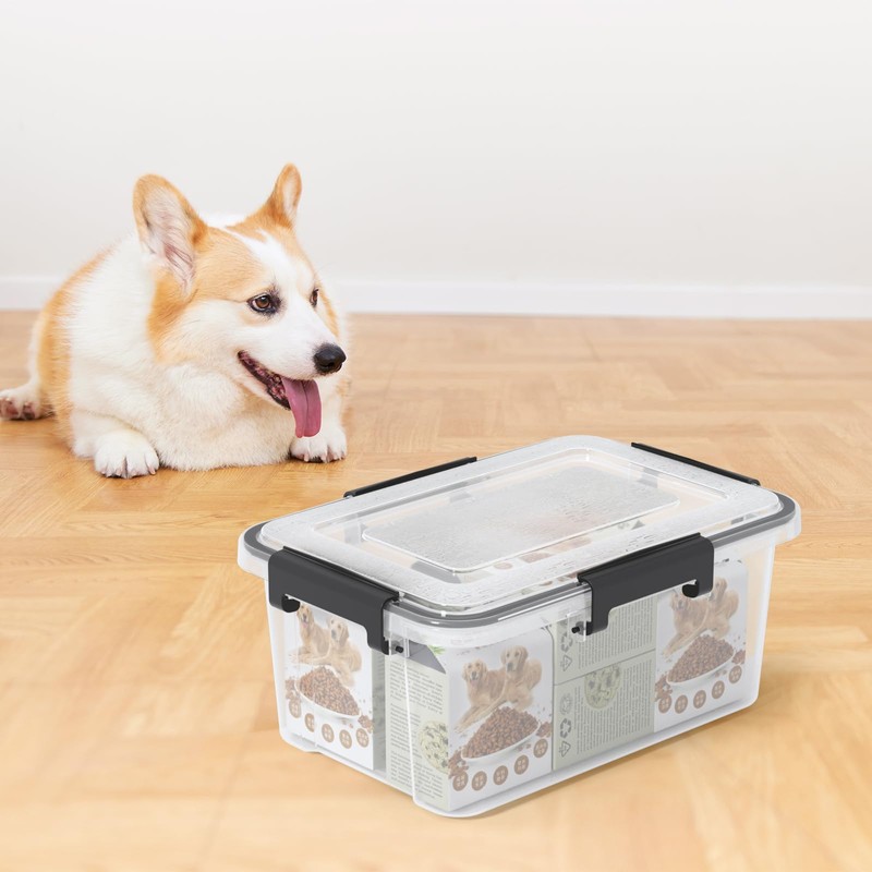 Uumitty 6-Pack 10.5 Quart Plastic Storage Bin Tote Organizing Container,