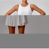 Belriviere Damen-Tennisrock mit hoher Taille, plissiert, mit Innentaschen, athletischer Golf-Skort,