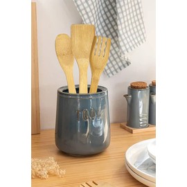 Bamboo Wood Kitchen Utensils Set - Kit of 3 Kitchen Accessories Scratch Proof (Kitchen Scoop Wooden Spoon, Ladle) - Natural Bamboo Kitchen Tools