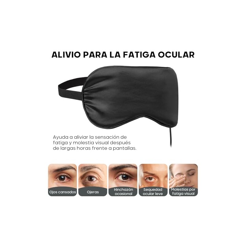 Antifaz Termico para Ojos USB con 5 Niveles de Temperatura,