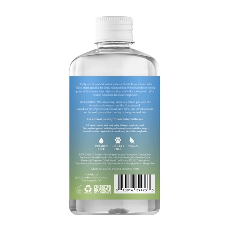 No 3 Gentle Witch Hazel + Aloe Face Toner -