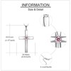 ONEFINITY Cross Necklace 925 Sterling Silver Origami Cross Birthstone Pendant