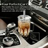KEMORELA 24oz Clear Glass Tumbler with Handle, Lid & 13mm
