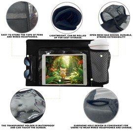 Airplane Tray Table Cover with Tablet Pocket, Airline Flight Seat Back Organizer for Kids and Adult