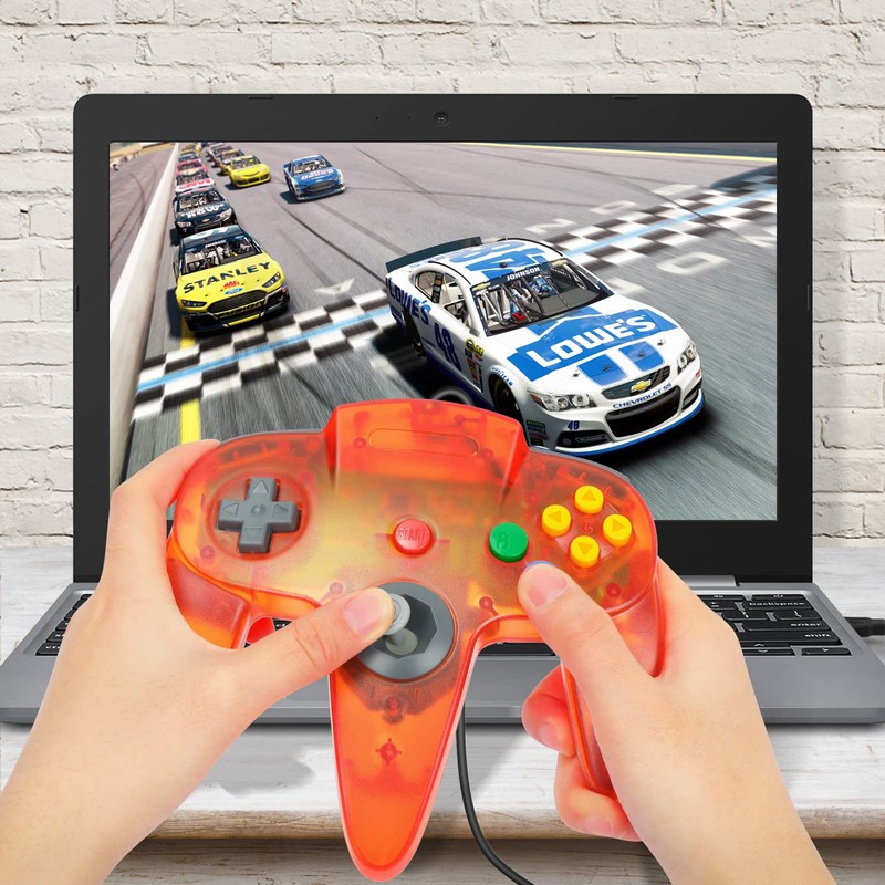 2 Pack USB N64 Controller, FISUPER Wired USB Gamepad Joystick