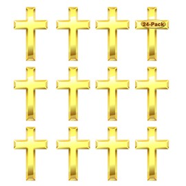 24/ Pcs Gold Cross Lapel Pins (1 in) For Men Women Religious