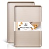 HONGBAKE 2 Pack Half Sheet Baking Pans,Non Stick Baking Sheet