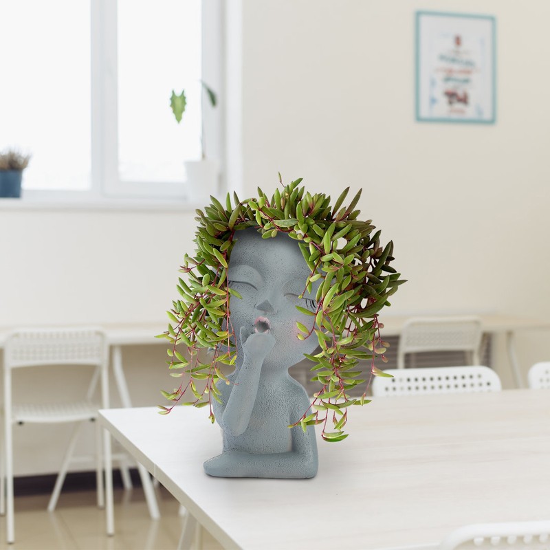 Mannequin Resin Flower Pot Face Flower Pot Garden Decoration