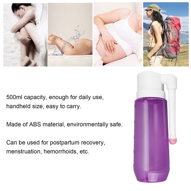 500ml Vaginal Washer ABS Reusable Portable Vaginal Irrigator for Female