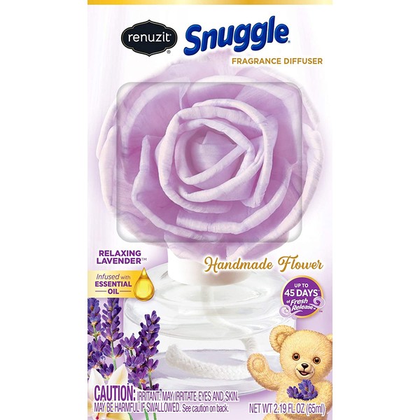 Renuzit Snuggle Fragrance Diffuser Handmade Flower, Relaxing Lavender, 1 Count