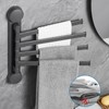 4-Arm Swivel Towel Rack, Zynuhmo 4 Tiers Adjustable Suction Cup