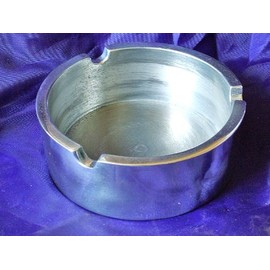 3144 Modern Style Solid Polished Aluminium Ashtray Open Top
