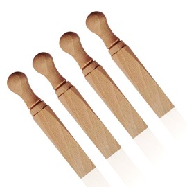 4X Wooden Door Wedge Beech Wood Door Stopper Jammer Pack of 4 Natural BPA and Plastic Free - by ADAM Deals