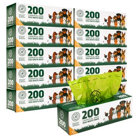 ALAGPRO® 2,000 Commercial Grade Dog Waste Station Refill Roll Bags - Fits Any Pet Waste Station - 45% Thicker than Competitor Bags - 10 Rolls of 200 Bags for Backyard, Parks & HOA's