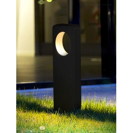 LEONLITE LED Low Voltage Pathway Lights, 12V AC/DC Landscape Lights, Anti Glare Outdoor Walkway Lighting, Aluminum Dual Side Glowing Landscaping Path Light, Black, 3000K Warm White, Pack of 4