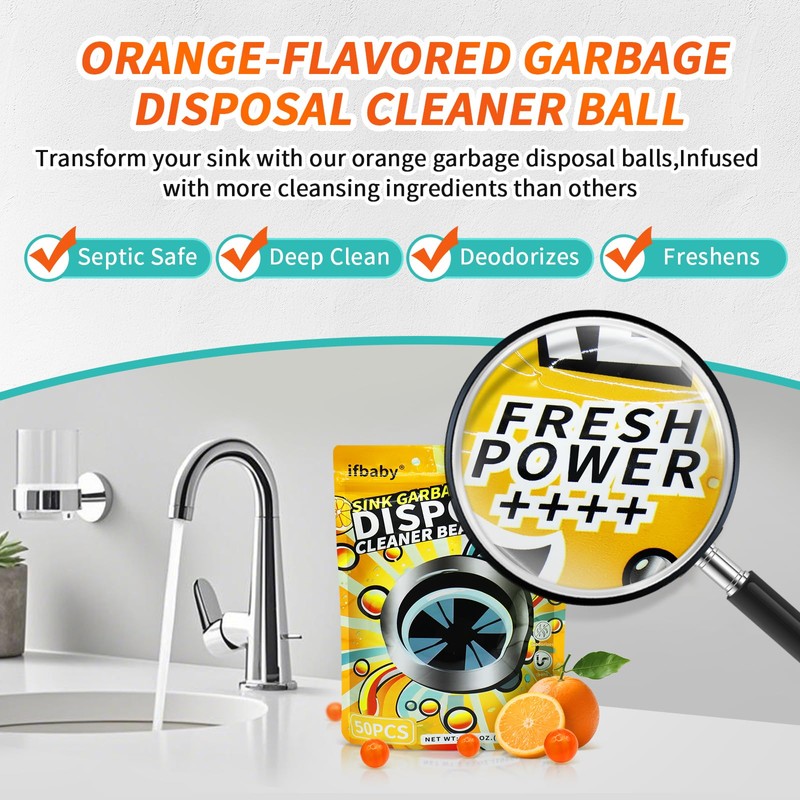ifbaby 50 Count Garbage Disposal Cleaner and Deodorizer – Sink