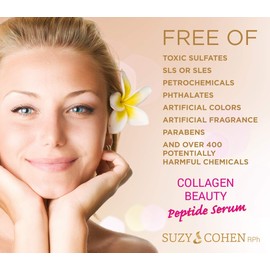 Suzy Cohen, Collagen Beauty Peptide Serum, Collagen Boosting, Instant Plumping Skin Elasticity, Firmness 30 ml