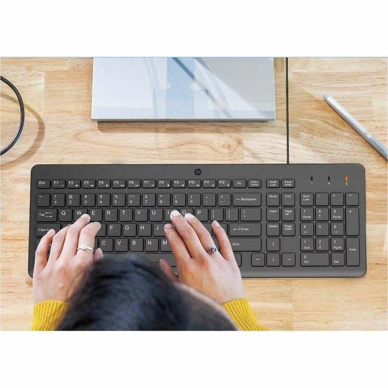 HP 150 Wired Mouse and Keyboard Combo - Full-Sized, Low-Profile