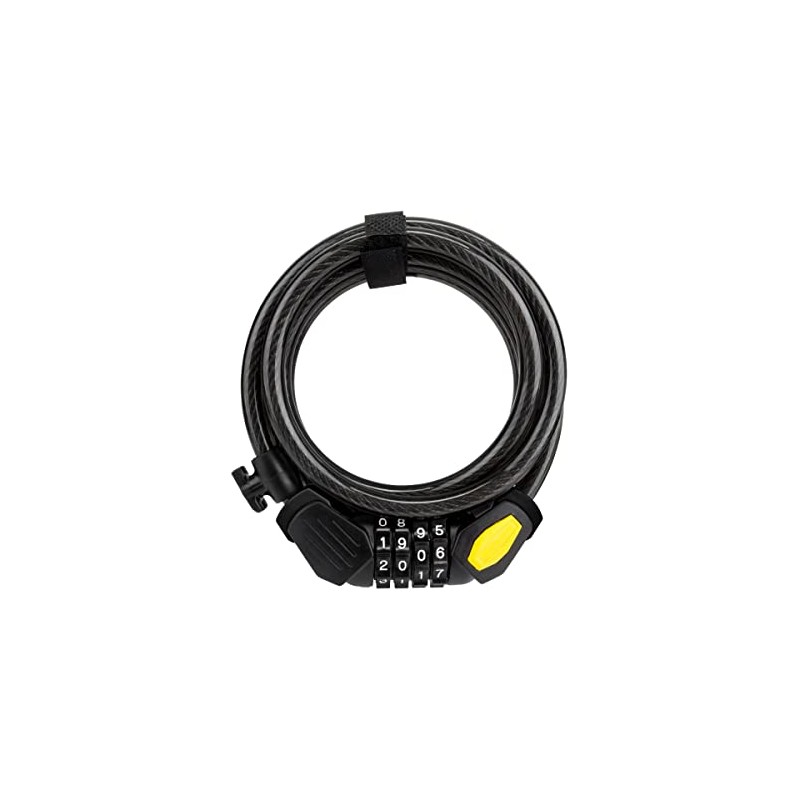 LOCK SUNLT DFNDR D3 CBL 10mmx6f COM COIL BK w/BRKT