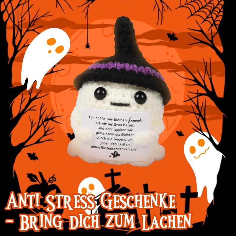 WenmthG Anti-Stress Small Gift Knitted Ghost