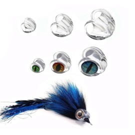 KTGCOZS Pack of 30 3D Eye Fishing Skull Fish-Masks for Fly Tying Streamers (8mm)