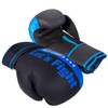 'Bay® Fresh Mesh Black/Blue 12oz Boxing Gloves with Mesh Fabric